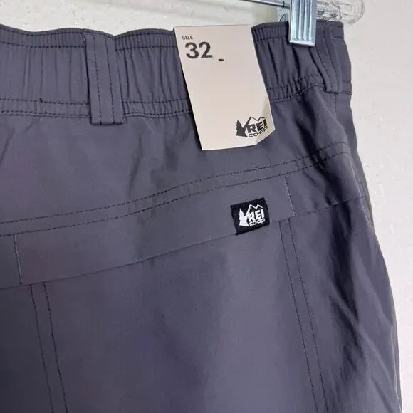 REI Sahara Cargo Shorts Mens 32 Hiking UPF 50 Lightweight Outdoor Grey NEW - Picture 6 of 11